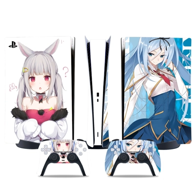 Anime decal skin for PS5 Digital Console and two Controllers Anime decal skin for PS5 Digital Console and two Controllers