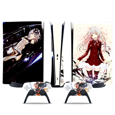 Anime decal skin for PS5 Digital Console and two Controllers Anime decal skin for PS5 Digital Console and two Controllers