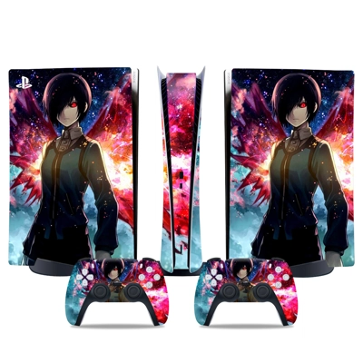 Anime decal skin for PS5 Digital Console and two Controllers