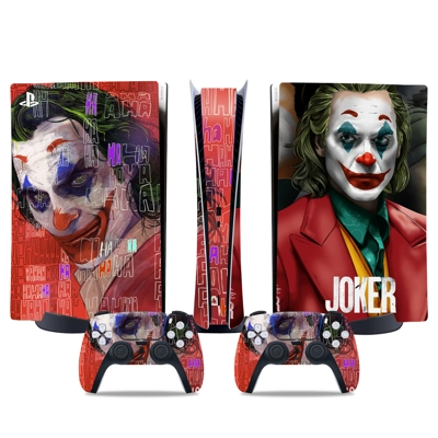 Joker decal skin for PS5 Digital Console and two Controllers Joker decal skin for PS5 Digital Console and two Controllers