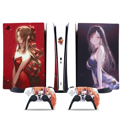 Anime decal skin for PS5 Digital Console and two Controllers Anime decal skin for PS5 Digital Console and two Controllers