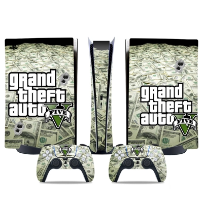 GTA 5 decal skin for PS5 Digital Console and two Controllers