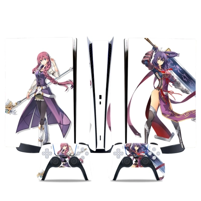 Anime decal skin for PS5 Digital Console and two Controllers Anime decal skin for PS5 Digital Console and two Controllers