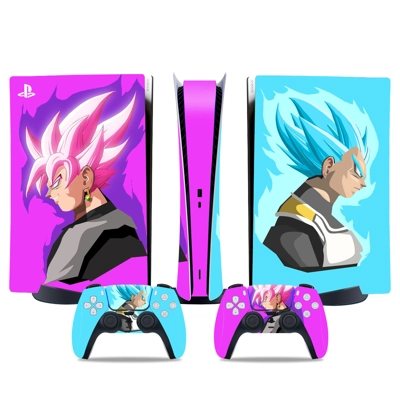 Dragon Ball decal skin for PS5 Digital Console and two Controllers