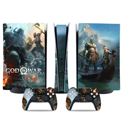God of War decal skin for PS5 Digital Console and two Cont.. God of War decal skin for PS5 Digital Console and two Cont..