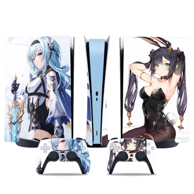 Anime decal skin for PS5 Digital Console and two Controllers Anime decal skin for PS5 Digital Console and two Controllers