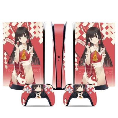 Anime decal skin for PS5 Digital Console and two Controllers Anime decal skin for PS5 Digital Console and two Controllers