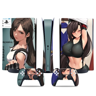 Demon Slayer decal skin for PS5 Digital Console and two Co.. Demon Slayer decal skin for PS5 Digital Console and two Co..