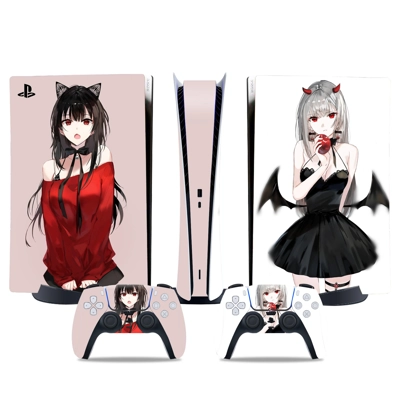 Demon Slayer decal skin for PS5 Digital Console and two Co.. Demon Slayer decal skin for PS5 Digital Console and two Co..