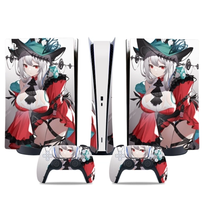 Anime decal skin for PS5 Digital Console and two Controllers Anime decal skin for PS5 Digital Console and two Controllers