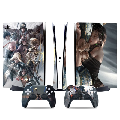 Anime Girl decal skin for PS5 Digital Console and two Cont.. Anime Girl decal skin for PS5 Digital Console and two Cont..