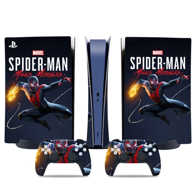 Spiderman decal skin for PS5 Digital Console and two Contr.. Spiderman decal skin for PS5 Digital Console and two Contr..