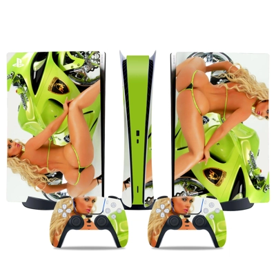 Nude Girl decal skin for PS5 Digital Console and two Controllers