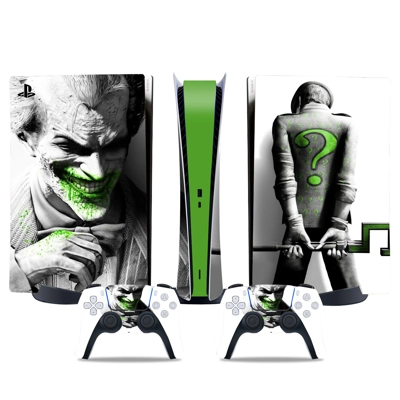 Joker decal skin for PS5 Digital Console and two Controllers Joker decal skin for PS5 Digital Console and two Controllers