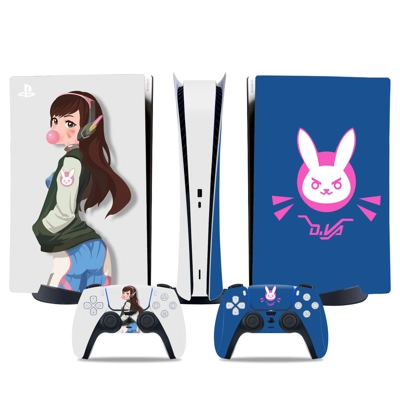 Overwatch decal skin for PS5 Digital Console and two Contr.. Overwatch decal skin for PS5 Digital Console and two Contr..