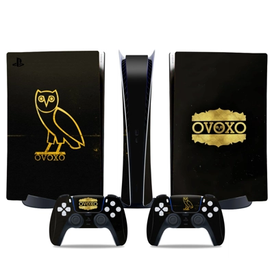 Ovoxo decal skin for PS5 Digital Console and two Controllers Ovoxo decal skin for PS5 Digital Console and two Controllers