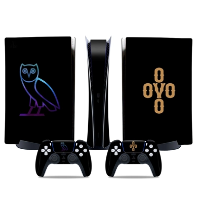 Ovoxo decal skin for PS5 Digital Console and two Controllers Ovoxo decal skin for PS5 Digital Console and two Controllers