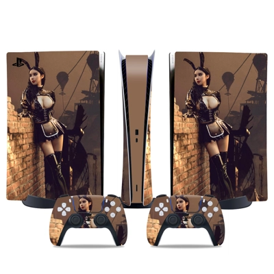 Rabbit Girl decal skin for PS5 Digital Console and two Con.. Rabbit Girl decal skin for PS5 Digital Console and two Con..