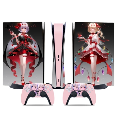 Anime Girl decal skin for PS5 Digital Console and two Cont.. Anime Girl decal skin for PS5 Digital Console and two Cont..