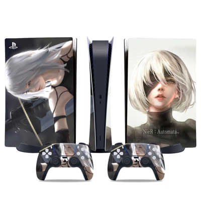 Nier Automata decal skin for PS5 Digital Console and two C.. Nier Automata decal skin for PS5 Digital Console and two C..