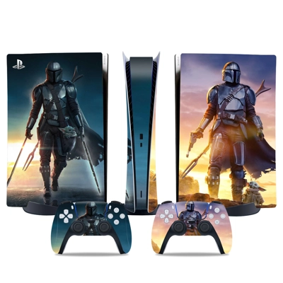 The Mandalorian decal skin for PS5 Digital Console and two Controllers