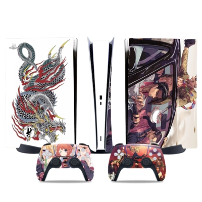 Yakuza decal skin for PS5 Digital Console and two Controll.. Yakuza decal skin for PS5 Digital Console and two Controll..