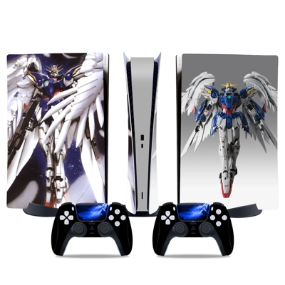 Gundam decal skin for PS5 Digital Console and two Controll.. Gundam decal skin for PS5 Digital Console and two Controll..