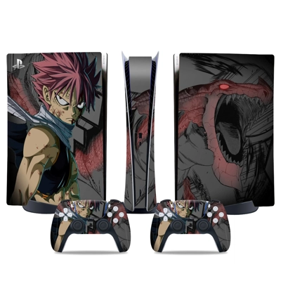 Fairy Tail decal skin for PS5 Digital Console and two Cont.. Fairy Tail decal skin for PS5 Digital Console and two Cont..
