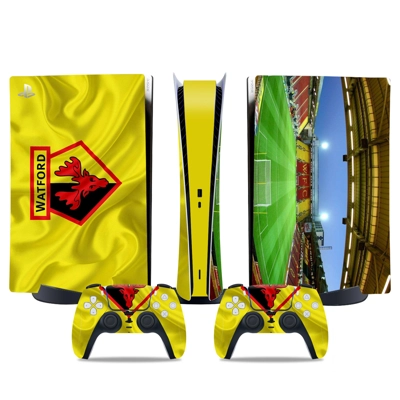 Watford decal skin for PS5 Digital Console and two Control.. Watford decal skin for PS5 Digital Console and two Control..