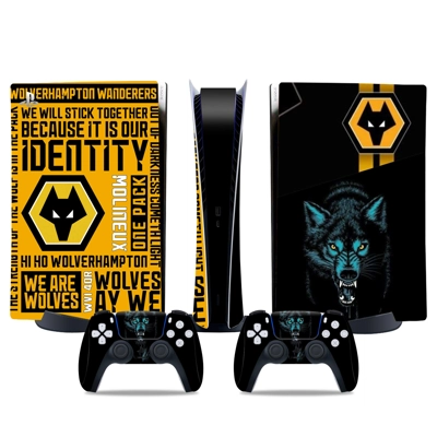 Wolverhampton Wanderers decal skin for PS5 Digital Console.. Wolverhampton Wanderers decal skin for PS5 Digital Console..