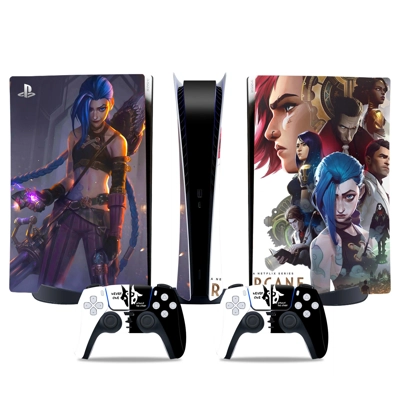 Arcane decal skin for PS5 Digital Console and two Controll.. Arcane decal skin for PS5 Digital Console and two Controll..
