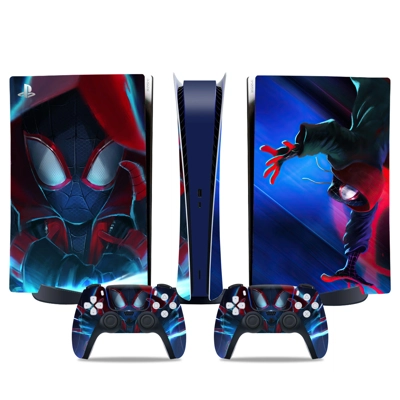 Spiderman decal skin for PS5 Digital Console and two Contr.. Spiderman decal skin for PS5 Digital Console and two Contr..
