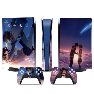 Your Name decal skin for PS5 Digital Console and two Contr.. Your Name decal skin for PS5 Digital Console and two Contr..