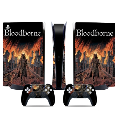 Bloodborne decal skin for PS5 Digital Console and two Cont.. Bloodborne decal skin for PS5 Digital Console and two Cont..