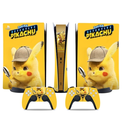 Pokemon Pikachu decal skin for PS5 Digital Console and two.. Pokemon Pikachu decal skin for PS5 Digital Console and two..