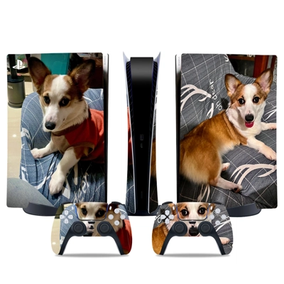 Cute Dog decal skin for PS5 Digital Console and two Contro.. Cute Dog decal skin for PS5 Digital Console and two Contro..