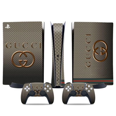 Gucci decal skin for PS5 Digital Console and two Controllers Gucci decal skin for PS5 Digital Console and two Controllers