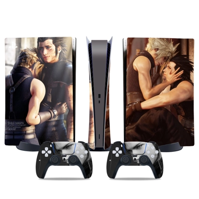 Final Fantasy 7 decal skin for PS5 Digital Console and two.. Final Fantasy 7 decal skin for PS5 Digital Console and two..