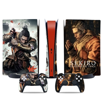 Sekiro Shadow Dies Twice decal skin for PS5 Digital Console and two Controllers