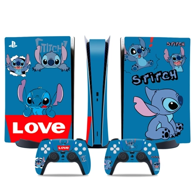 Lilo & Stitch decal skin for PS5 Digital Console and two C.. Lilo & Stitch decal skin for PS5 Digital Console and two C..