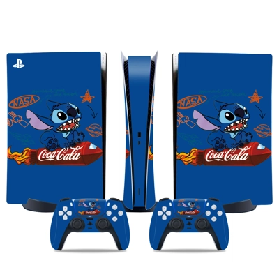 Lilo & Stitch decal skin for PS5 Digital Console and two C.. Lilo & Stitch decal skin for PS5 Digital Console and two C..