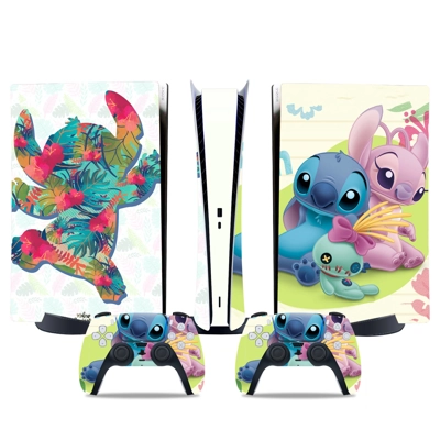 Lilo & Stitch decal skin for PS5 Digital Console and two C.. Lilo & Stitch decal skin for PS5 Digital Console and two C..