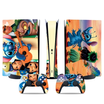 Lilo & Stitch decal skin for PS5 Digital Console and two C.. Lilo & Stitch decal skin for PS5 Digital Console and two C..
