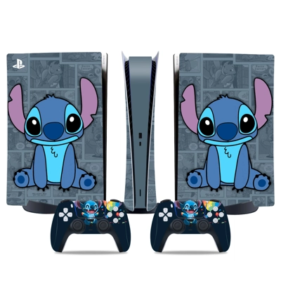 Lilo & Stitch decal skin for PS5 Digital Console and two C.. Lilo & Stitch decal skin for PS5 Digital Console and two C..