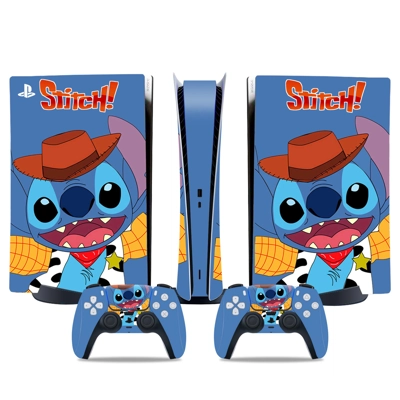 Lilo & Stitch decal skin for PS5 Digital Console and two Controllers