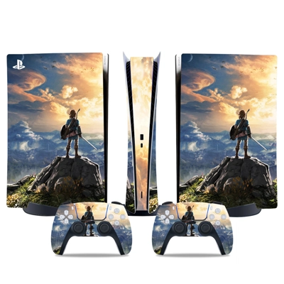 Breath of the Wild decal skin for PS5 Digital Console and two Controllers