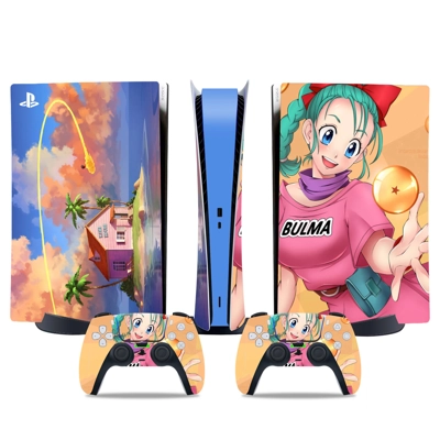 Bulma Dragon Ball decal skin for PS5 Digital Console and t.. Bulma Dragon Ball decal skin for PS5 Digital Console and t..