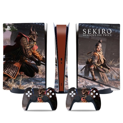 Sekiro Shadow Die Twice decal skin for PS5 Digital Console and two Controllers