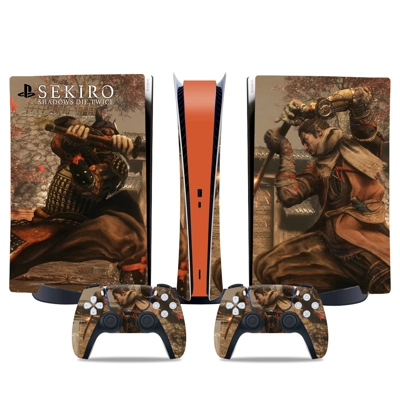 Sekiro Shadow Die Twice decal skin for PS5 Digital Console and two Controllers