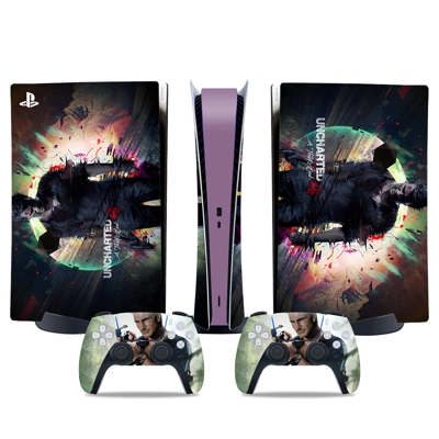 Uncharted decal skin for PS5 Digital Console and two Contr.. Uncharted decal skin for PS5 Digital Console and two Contr..